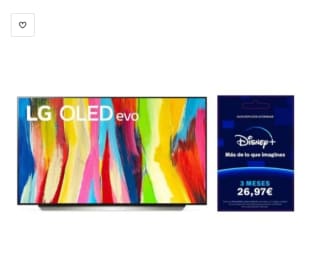Televisor LG OLED Evo OLED48C29LB 48" OLED UltraHD 4K HDR10 Pro + Regalo Disney+ 3 meses por 979€