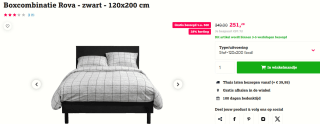 Boxcombinatie Rova -120x200 cm voor €251,28 bij Leen Bakker