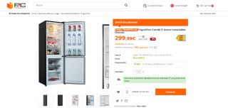 Frigorífico Combi E Acero Inoxidable Oscuro marca CHiQ FBM157L42  por 299,99€