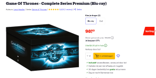 TV-Serie - Game Of Thrones - Complete Series Premium (Bluray) voor €98,60 bij Bol.com