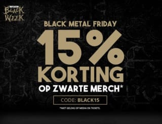 15% korting op zwarte merch bij Impericon