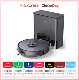 ILIFE-Robot aspirador T20S LDS, 5000 Pa, base vacía automática, 60 días de limpieza manual, aspiradora y fregado por 128,85€