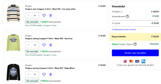 Diverse Vingino T-shirts 3 voor €24 of 1 shirt voor €12 bij Bol