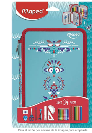 Estuche de 2 pisos con 34 piezas marca Maped por 9,95€