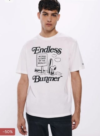 Camiseta Snoopy para hombre por 9,99€.