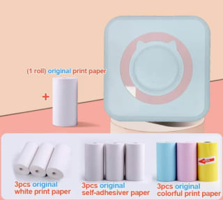 Mini impresora térmica portátil, papel fotográfico de bolsillo, por solo 9,3€