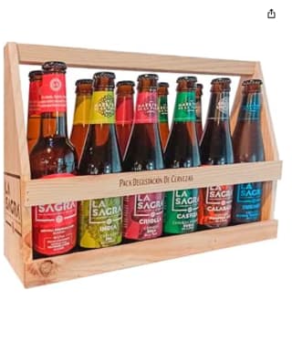 La Sagra Cesta de madera con 12 cervezas de 330 ml por 16.33€