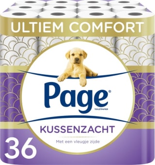 Page toiletpapier - 36 rollen - Kussenzacht wc papier (3-laags) - voordeelverpakking voor €16,19 bij Amazon