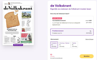 4 weken de krant voor €4 bij Kiosk