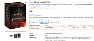 El Hobbit Trilogía Pack Tierra Media (DVD) por 44,95€
