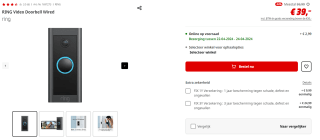 Ring Video Doorbell Wired voor €39 bij Mediamarkt