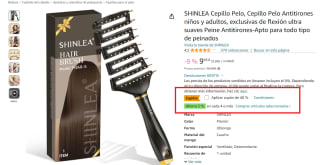 SHINLEA Cepillo Pelo Antitirones niños y adultos por 5,99€