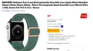 Stretch Nylon Solo Loop Compatibel met Apple Watch voor €3,16 bij Bol