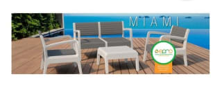 Conjunto de muebles de jardín Miami Piedra por 133,95€.