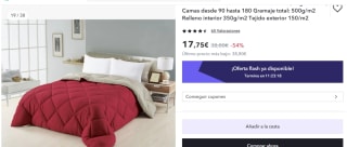 Edredón Nórdicos bicolor por 11.51€