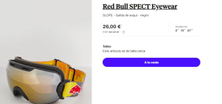 Gafas de Esqui Red Bull SPECT Eyewear SLOPE por 26€