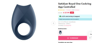 Satisfyer Royal One Cockring voor €23,99 bij Easytoys