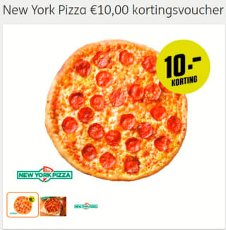 New York Pizza €10,00 kortingsvoucher voor 250 ING rentepunten