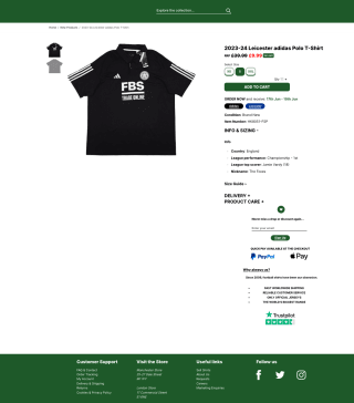 Camiseta Polo Adidas Leicester 2023-24 por solo 10,79€