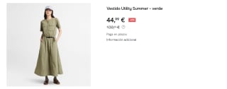Vestido Largo Timberland UTILITY SUMMER por 44.99€