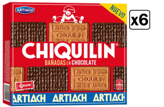 6 Paquetes de Artiach Chiquilín Bañada en Chocolate 200g por 11.86€