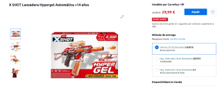 X SHOT Lanzadera Hypergel Automática por 29,99€