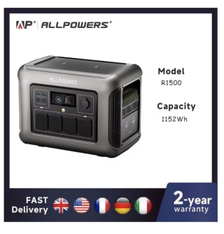 Estación ALLPOWERS de energía portátil R1500 batería LiFePO4 de 1152Wh por solo 485,02€