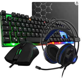 Teclado gaming The G-Lab Combo Gallium E-Pack Gaming 4 en 1 por 29,99€ (miravia 21,75€)