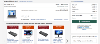 Portátil Lenovo Ideapad Pro 5i 14 con Intel Core Ultra 5 125H de 32GB/512GB por 883,15€