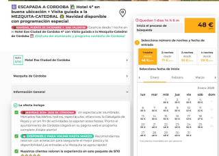 Córdoba + Hotel 4* + Visita guiada a la Mezquita por48€