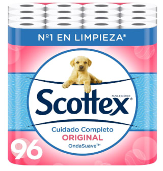 Papel higienico Scottex Original Papel Higiénico 96 rollos por 23.99€