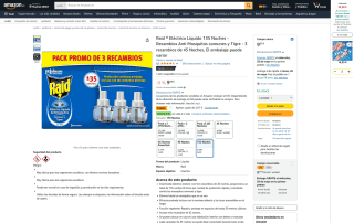 Recambios líquidos Raid eléctrico 3 unidades 135 noches por 7,08€