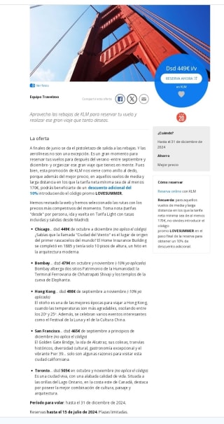 Vuelos América y Asia desde 449€.