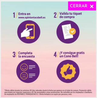 Cono Bell gratis (tras compra)