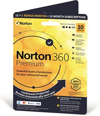 Norton 360 Premium Antivirus 15 Months subscription for £11.89 at Amazon