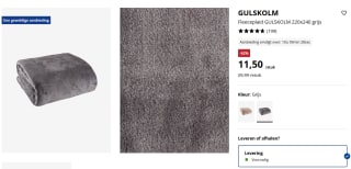Fleeceplaid GULSKOLM 220x240 voor €11,50 bij Jysk