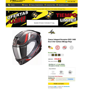 Casco SCORPION EXO 1400 EVO II CARBON Mirage 22.06 por solo 310€