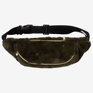 Fluffy donkergroen heuptasje voor €2,50 bij de Hema