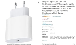 Móvil Cargador rápido USB C de 30W por 7,98€