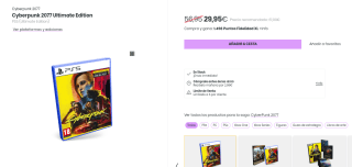 Videojuego Cyberpunk2077 Ultimate Edition PS5 por 29,50€
