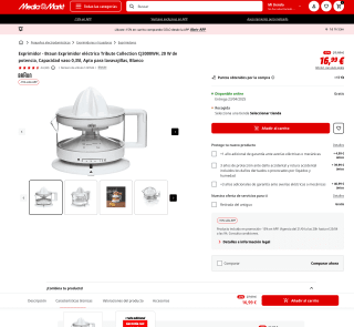 Braun Exprimidor eléctrico Tribute Collection CJ3000WH 20W por solo 14,44€