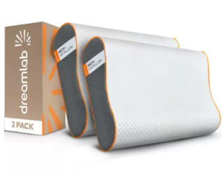 2 Almohadas Ortopédicas Dreamlab Neck+ Memory Foam King Size por $528 en Mercado Libre