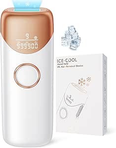 Depiladora Laser IPL con Función Enfriamiento, 600NM Onda de Luz Roja, 9 Nivel de Energía por 39,99€