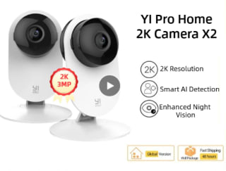 Pack 2 camaras YI-sistema de vigilancia IP con visión nocturna por 26,58€