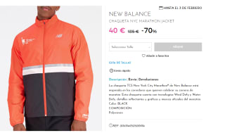 Chaqueta Deportiva de Hombre New Balance NYC MARATHON por 40€