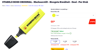 STABILO BOSS ORIGINAL - Markeerstift voor €0,94 bij Bol.com