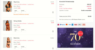 3 halen 2 betalen op de sale tot 70% van Hunkemöller