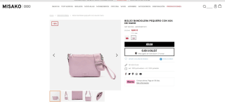 Bolso bandolera de color rosa pastel por 9€