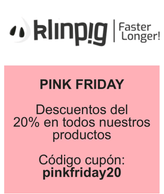 Black Friday Código 20% Descuento para el cuidado de bibicletas en Klinpig
