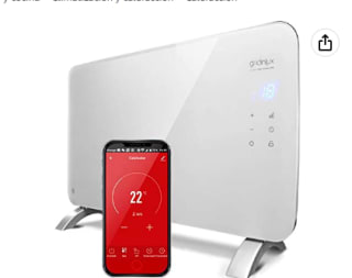 Radiador Cristal Eléctrico marca Gridinlux Homely por 89,99€